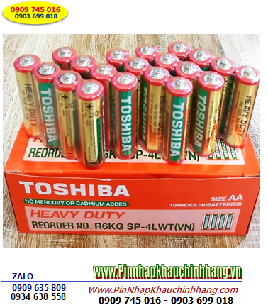 COMBO 01Hộp=40viên Pin AA 1.5v Toshiba R6KG SP-4TGTEV chính hãng _Giá chỉ 135.000đ/ HỘP